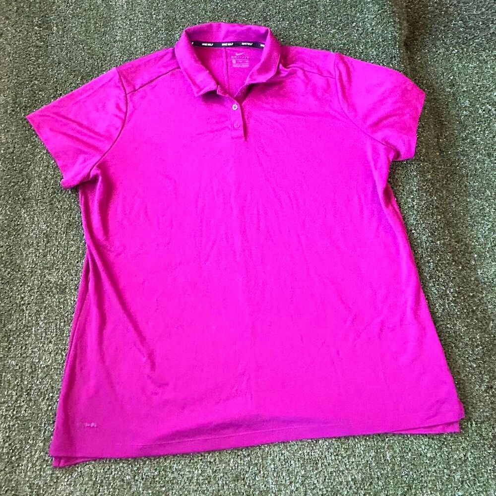 Nike Men's Pink and Purple Polo-shirts
